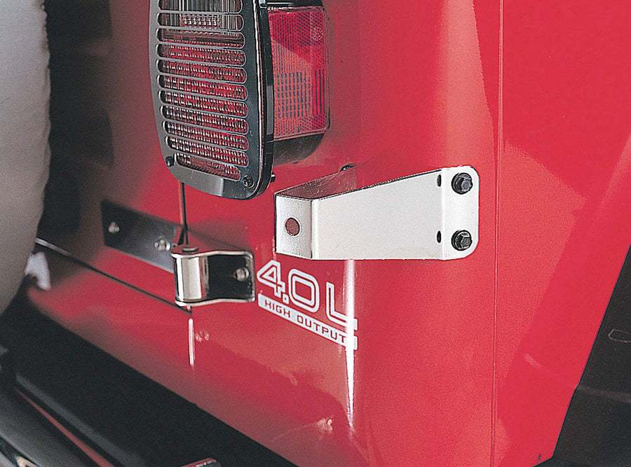 Spare Tire Stop Rugged Ridge for Jeep CJ/Wrangler YJ | Stainless Steel | 11140.01 | Fits 1976-1986 Jeep CJ; 1987-1995 Jeep Wrangler YJ