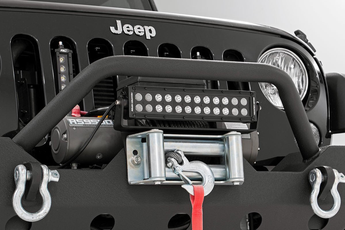12" Rough Country Dual Row LED Light Bar - 72W, 5,760 Lumens, Combo Spot Flood Beam, Waterproof Off-Road Lighting for UTV, ATV, Jeeps, Truck