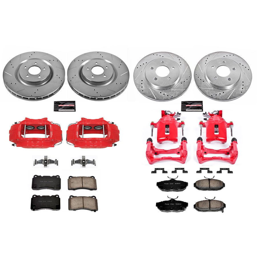 Power Stop Z23 Evolution Sport Brake Kit Front and Rear (with Calipers) For Ford Mustang 2011-2014 [Model Specific]