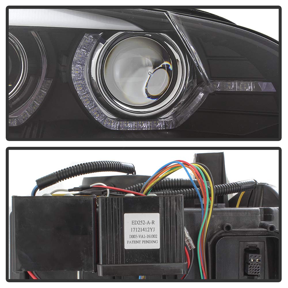 BMW X5 E70 2007-2010 Spyder 5085481 AFS Model HID Model Only (Does Not Fit Halogen Model) Projector Headlights - Black
