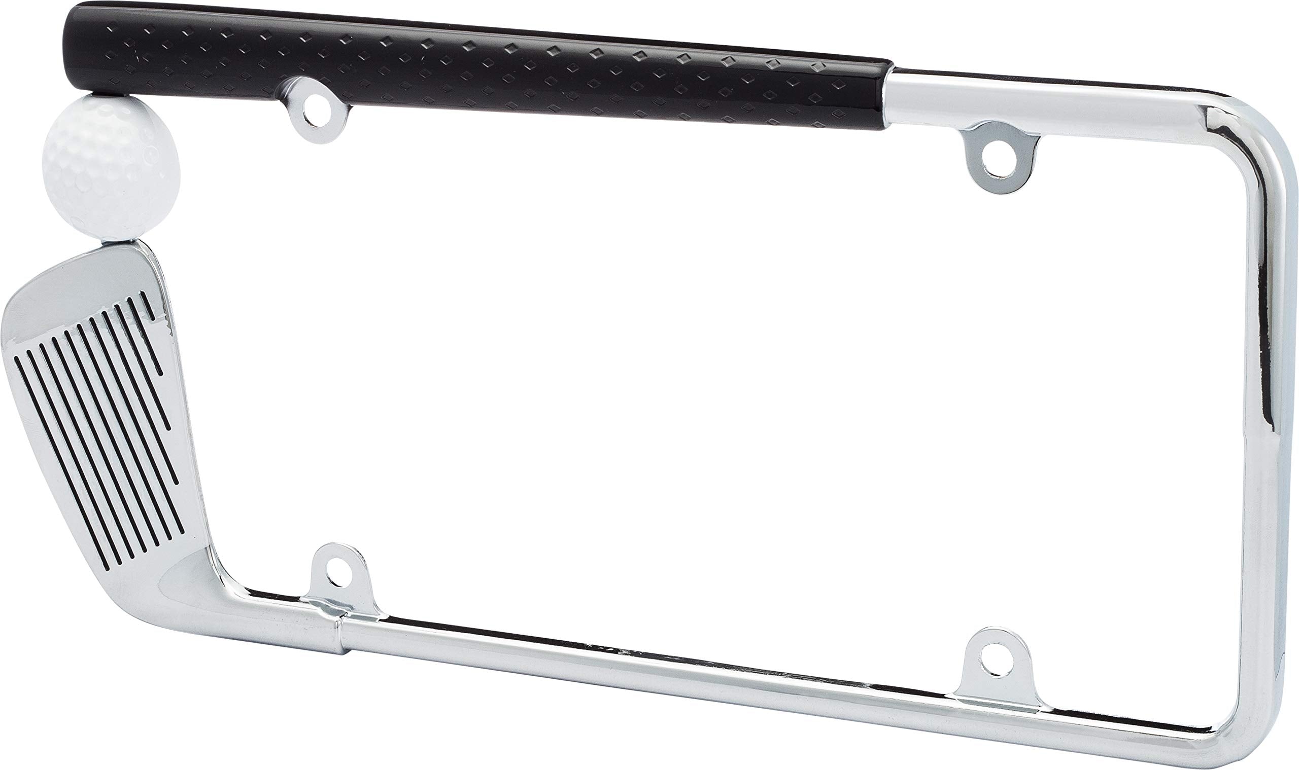 Golf Club Cruiser Accessories 19509 License Plate Frame, Chrome/Painted, Standard
