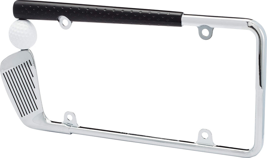 Golf Club Cruiser Accessories 19509 License Plate Frame, Chrome/Painted, Standard