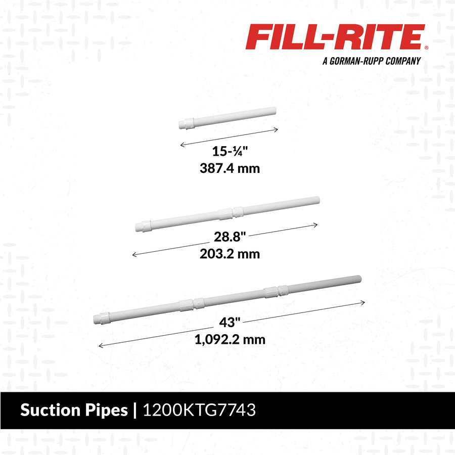 1200KTG7743 Fill-Rite 3-Pc. Suction Pipe - 1" x 44"