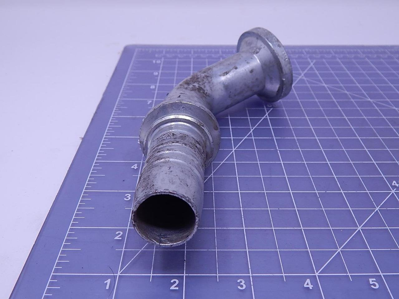 Gates GlobalSpiral 16GS-20FL60M Couplings, Code 61 O-Ring Flange, Zinc Plated Carbon Steel, 6.18", 60° Bent Tube, 1" ID