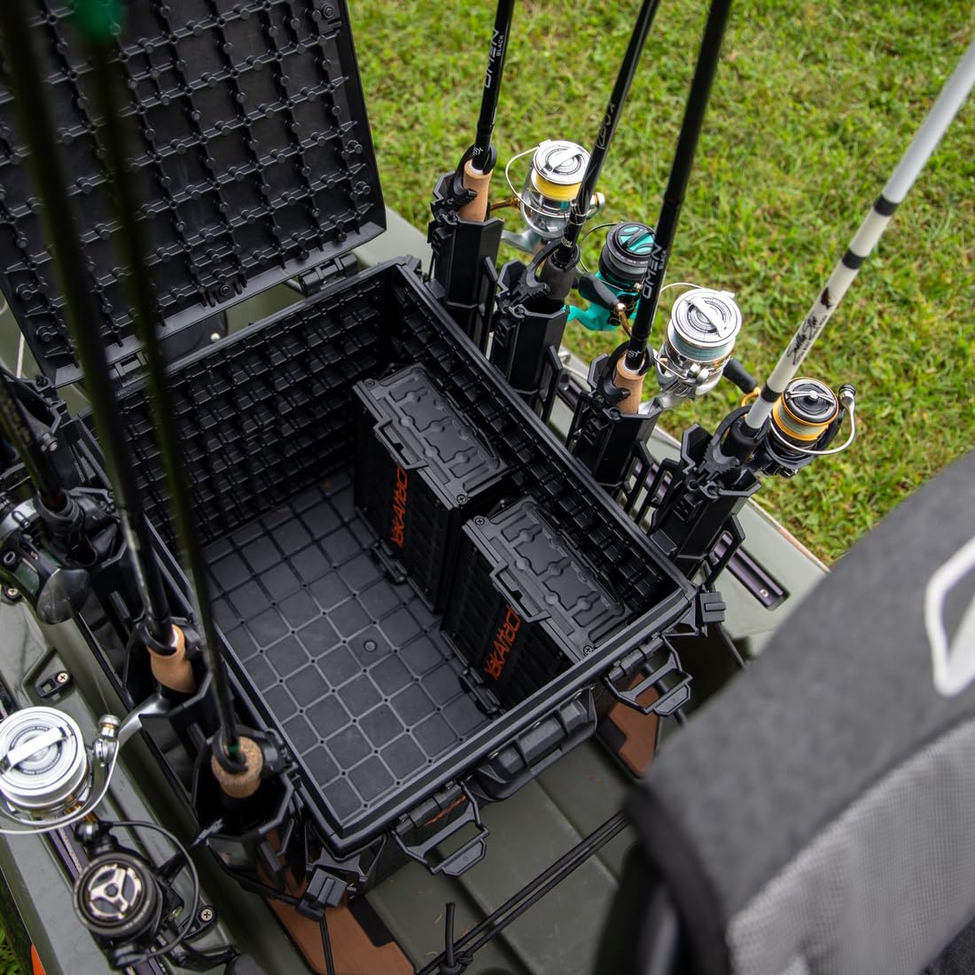 TracPak YakAttack Stackable Storage Box – Black | Kayak Fishing Gear Storage | Fits GearTrac & MightyMount | Kayak Accessories for Fishing Tackle & Tools | Compact 1 lb Weight