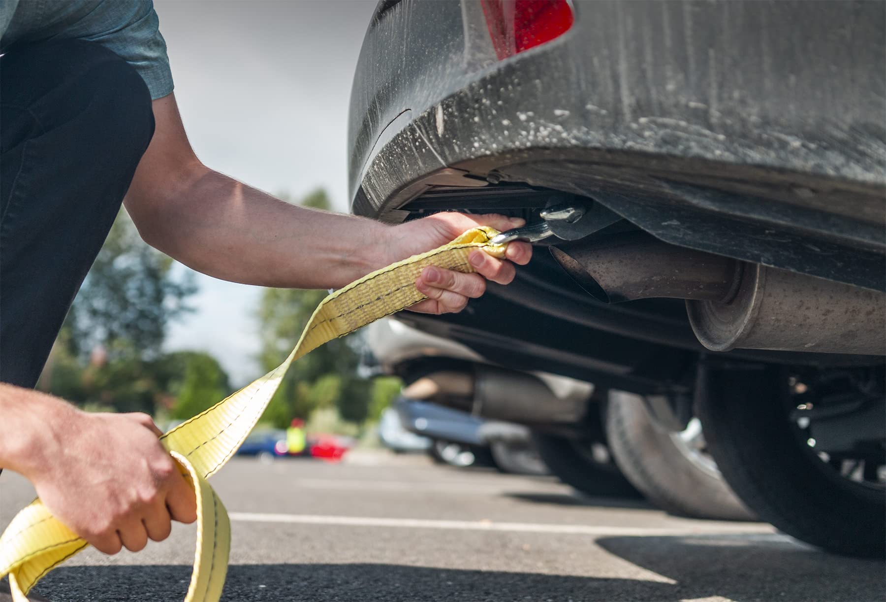 W1820 Performance Tool 2-Inch X 15' Tow Strap W/Hooks - Heavy-Duty and Reliable Towing Strap for Cars, Trucks, and SUVs
