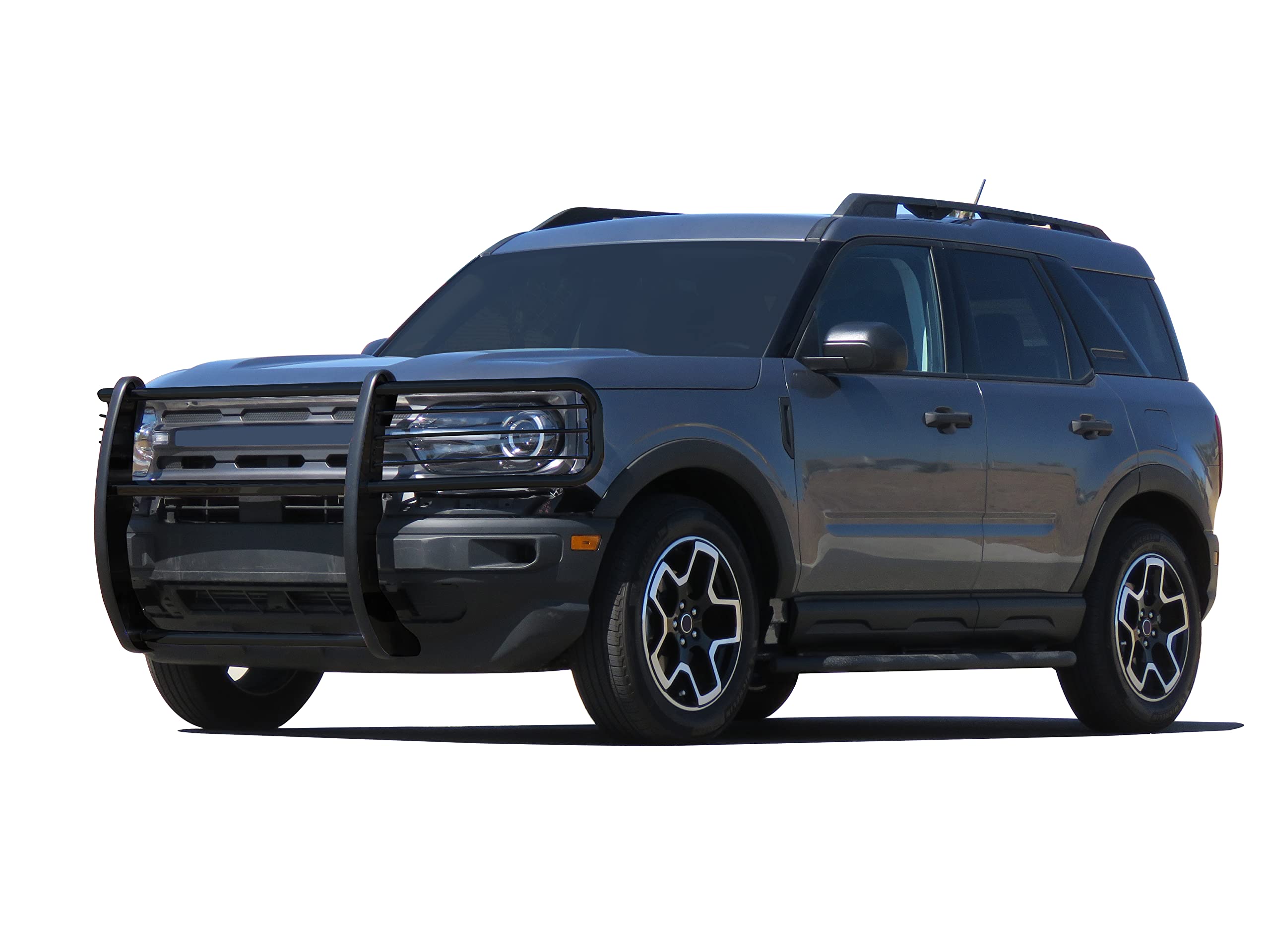 Bumper Guard Black Horse Grille brush Modular Black Compatible with 2021-2024 Ford Bronco Sport-17FP11MA