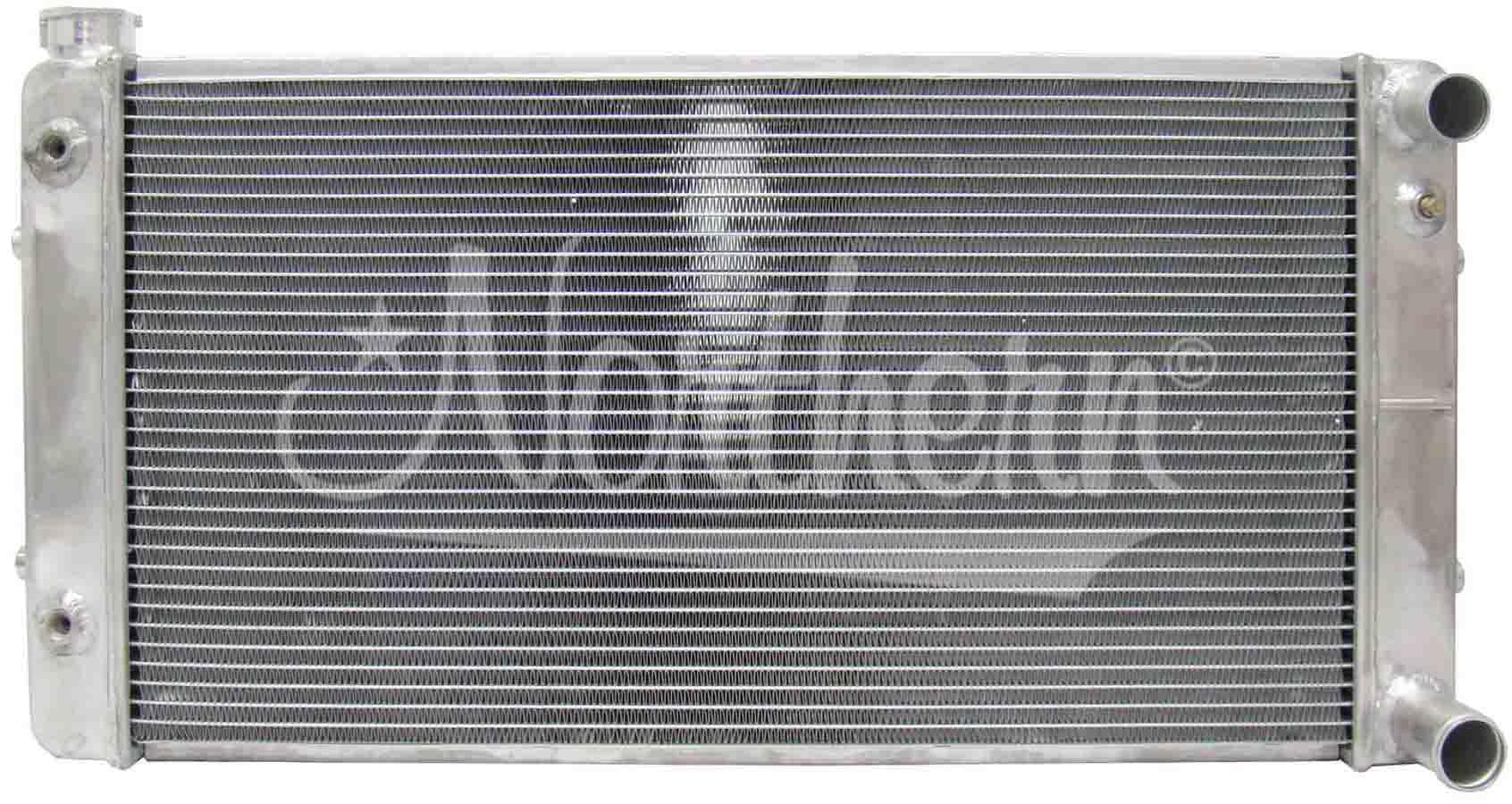 Radiator Northern Radiator, 31 in W x 15 1/4 in H x 3 in D, Passenger Side Inlet, Passenger Side Outlet, Aluminum, Natural, GM LS-Series, GM Fullsize Car 1955-57, Each