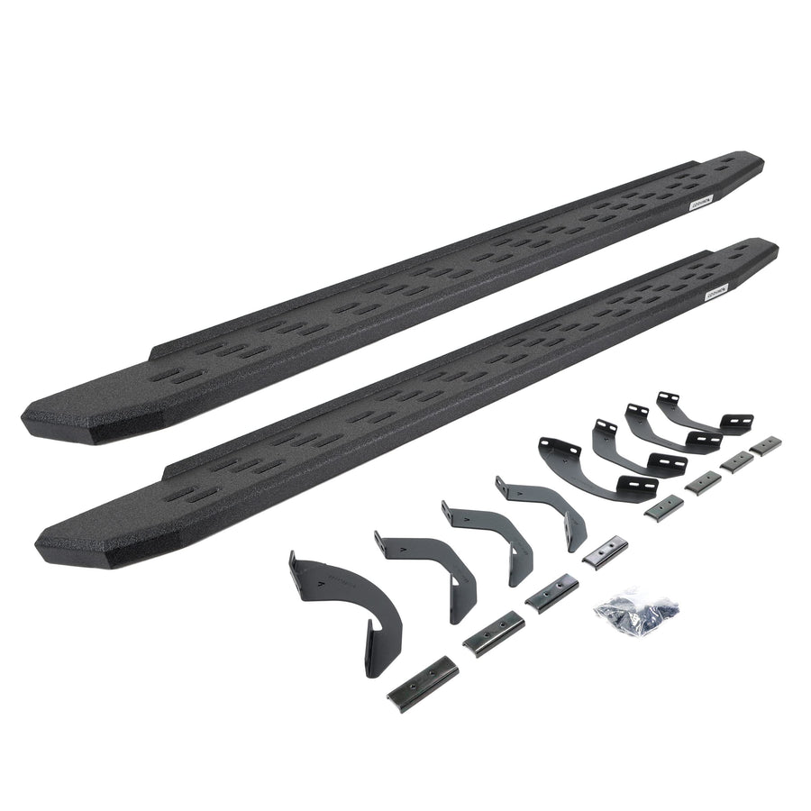 Go Rhino RB30 Brackets & Running Boards | Galvanized Steel, Protective Bedliner Coating | 69643580T | Fits 2022-2024 Toyota Tundra Double Cab Pickup