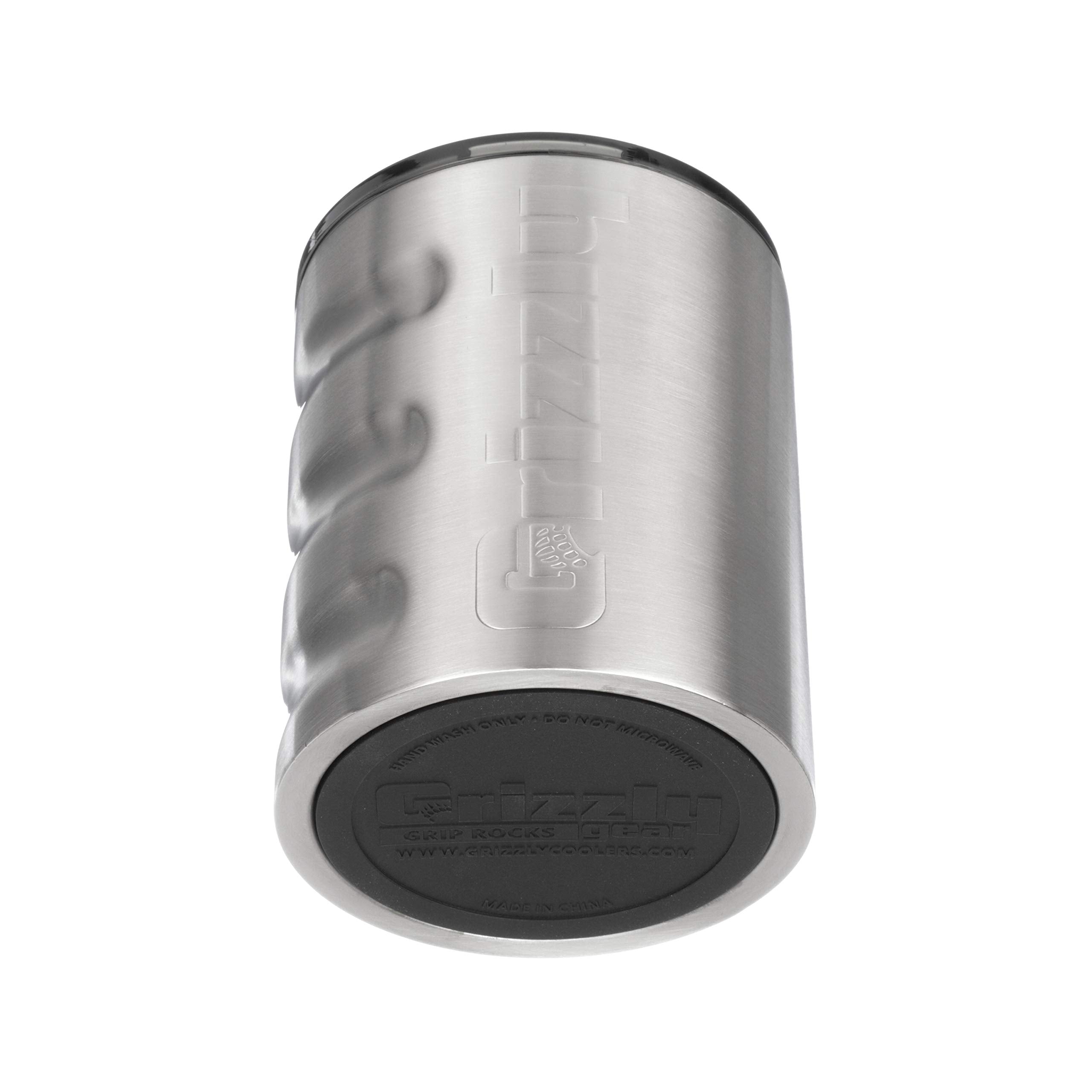 11 oz Grizzly Grip Rocks Cup, Stainless Steel, Vacuum Insulated with TwistTop Lid, Brushed