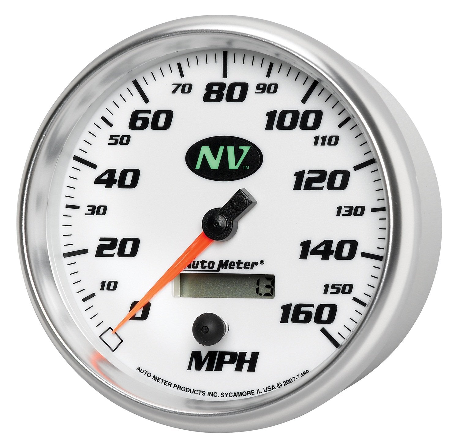 Auto Meter 5" NV 7489 In-Dash Electric Programmable Speedometer 160 mph