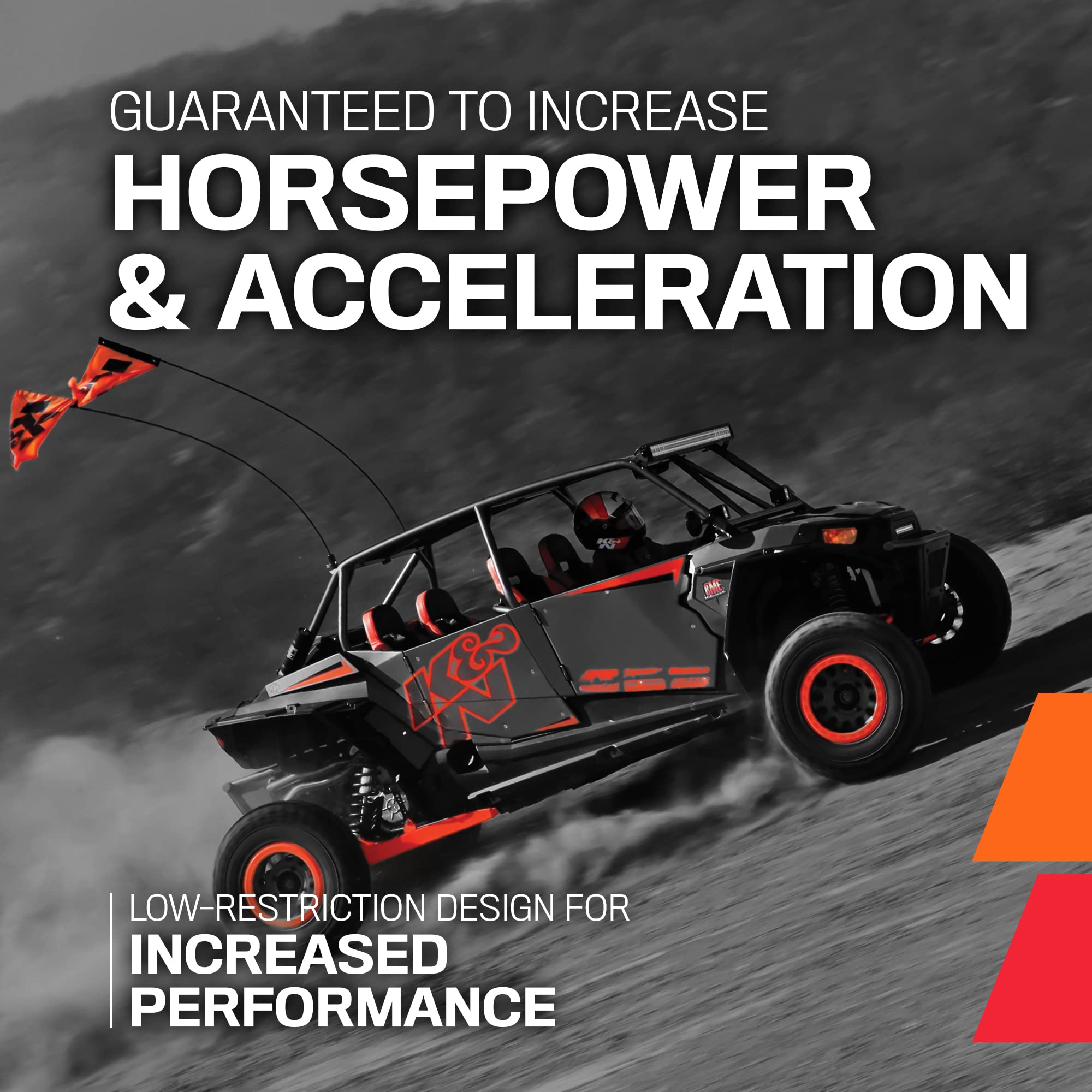 K&N Charge Pipe Kit, Compatible with select 2015-2022 Polaris vehicles, Guaranteed horsepower increase (see product description for complete list), 77-1008KC