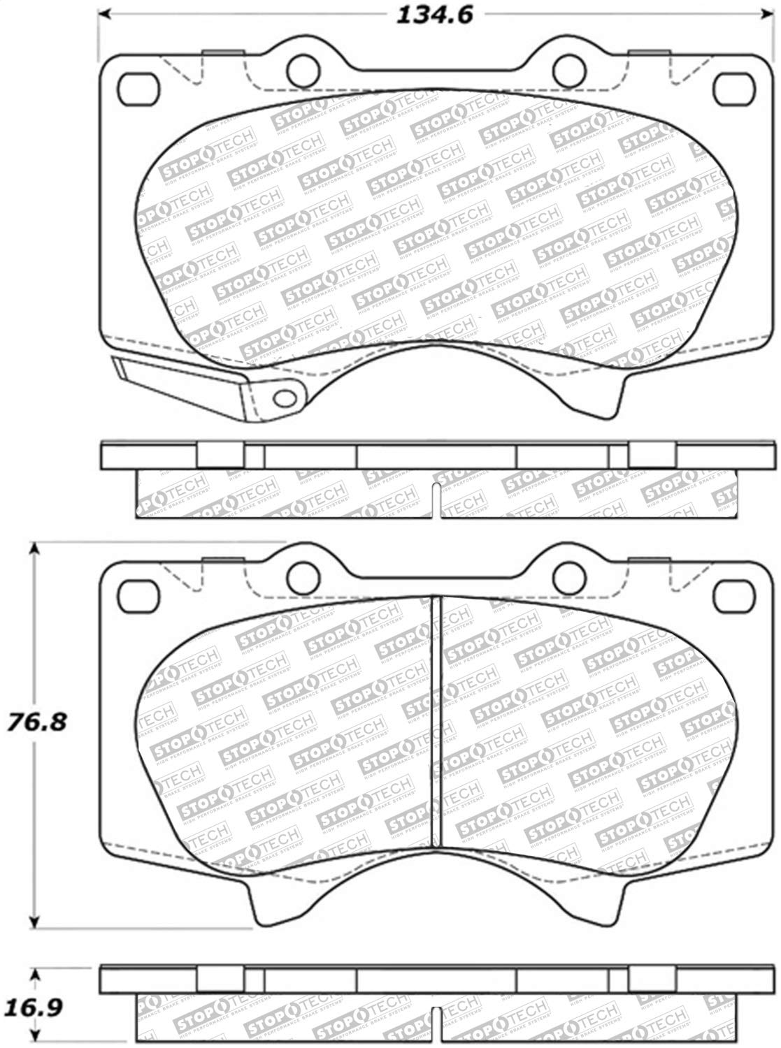 Brake Pads StopTech 305.09760 Street Select with Hardware