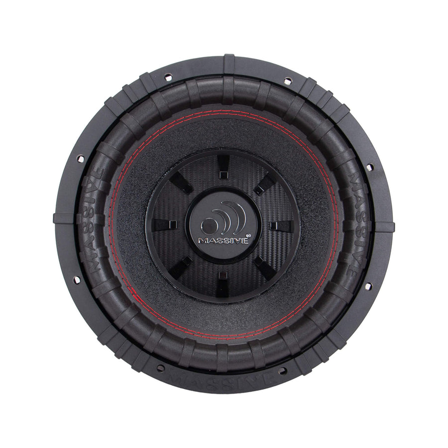 GTR124 Massive Audio 10" 1000 Watts RMS / 1500w MAX Dual 4 Ohm Subwoofer with Grill