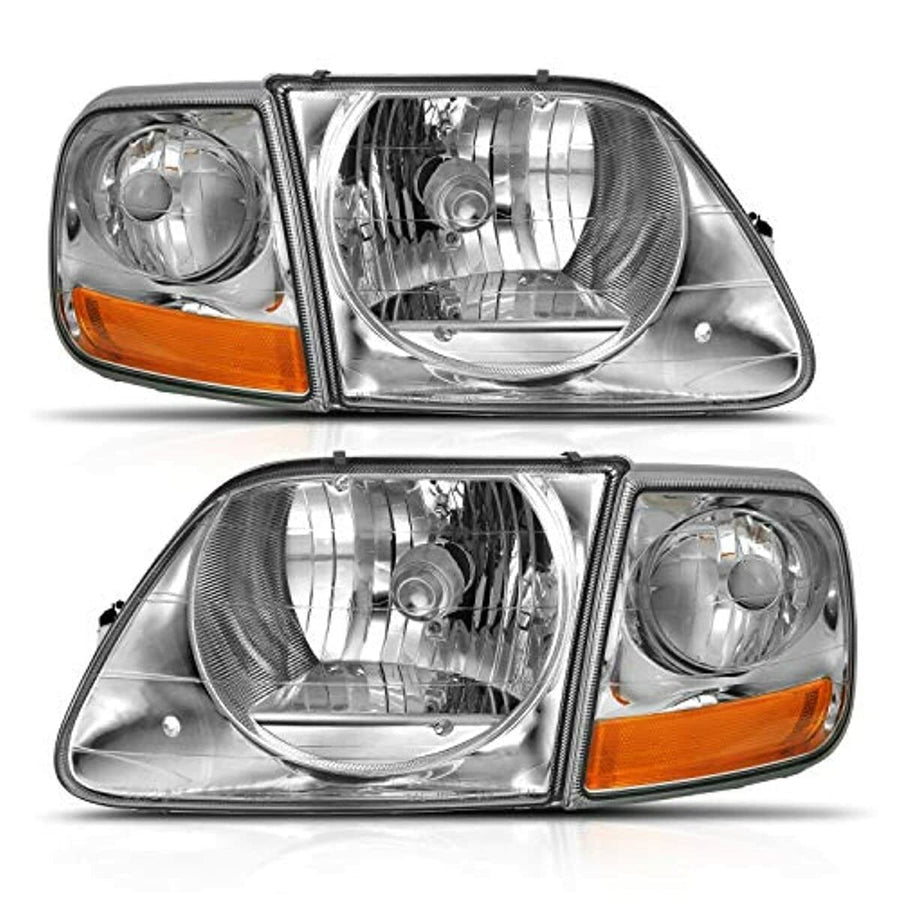 1997-2003 Ford F-150 ANZO (111438) Clear Crystal Headlight With Parking Light G2