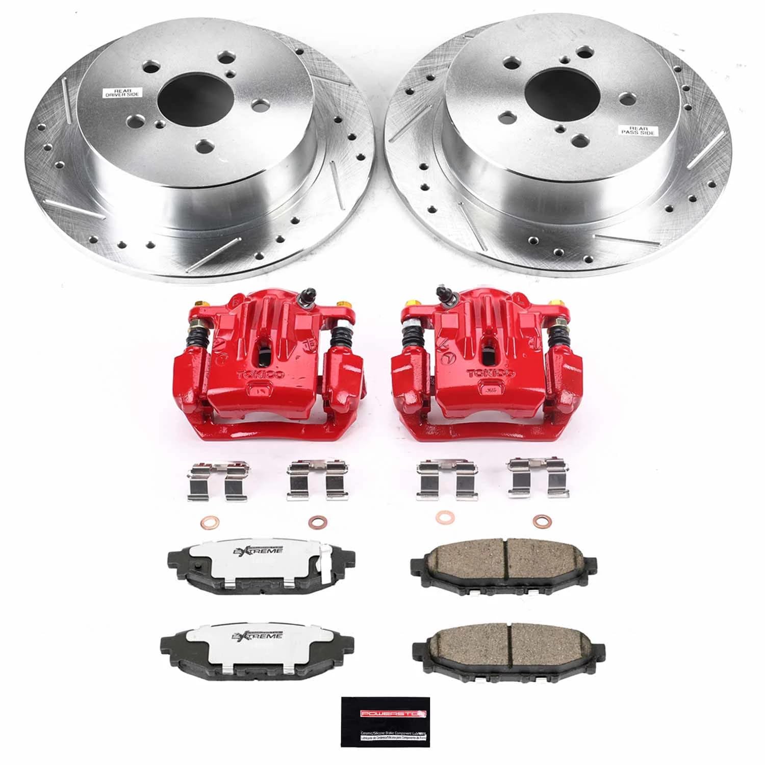Power Stop Rear KC4632A-26 Z26 Street Warrior Brake Kit Subaru For Subaru Legacy 2006-2009, Subaru Outback 2006-2009 [Model Specific]