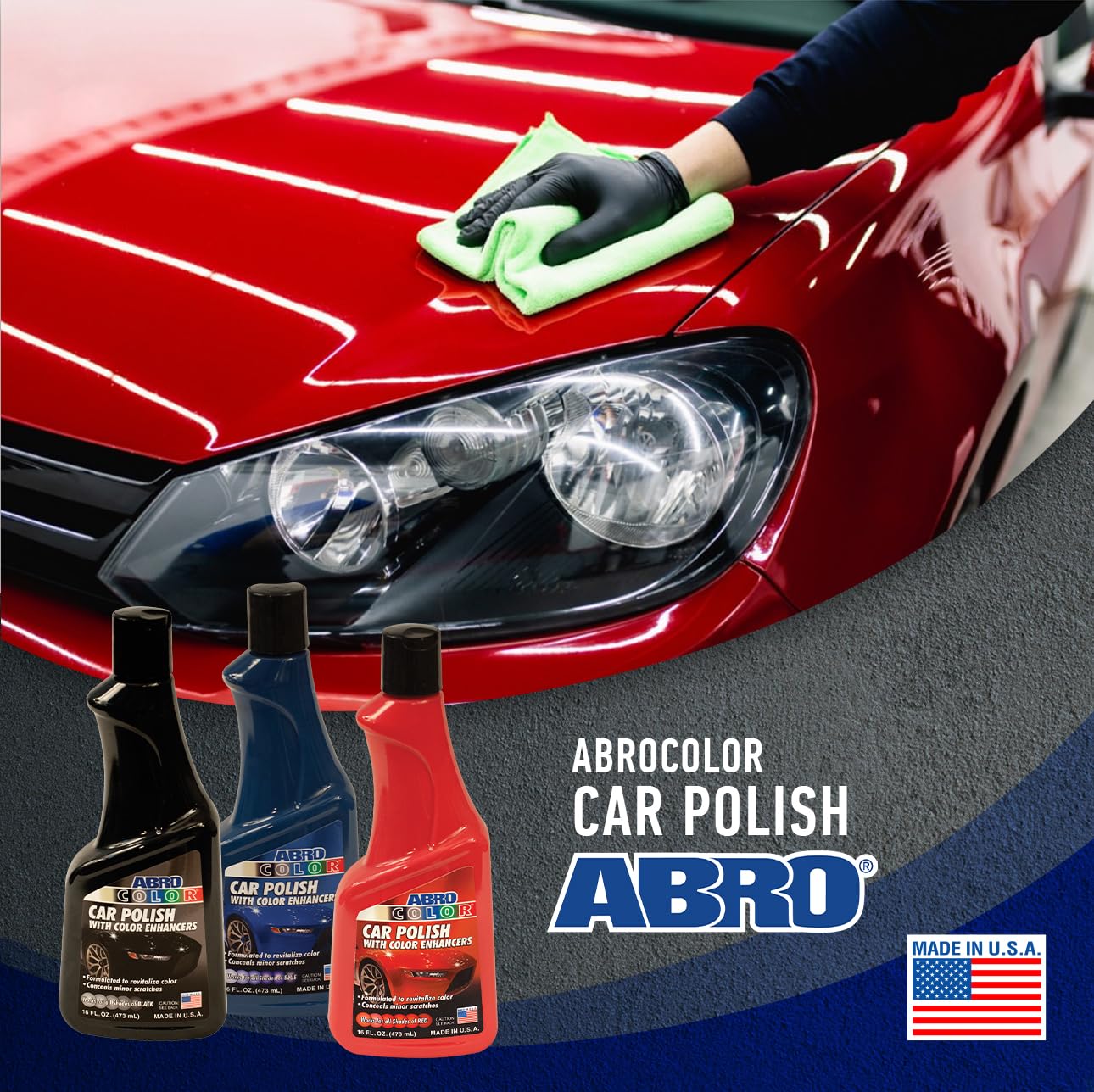 ABRO Car Polish Black: Scratch Remover for Vehicles and Paint Scratch Repair Restorer Wax, Polishing Compound for Car Detailing, Paint Scratch Repair for Vehicles, Scratch Remover 16oz.