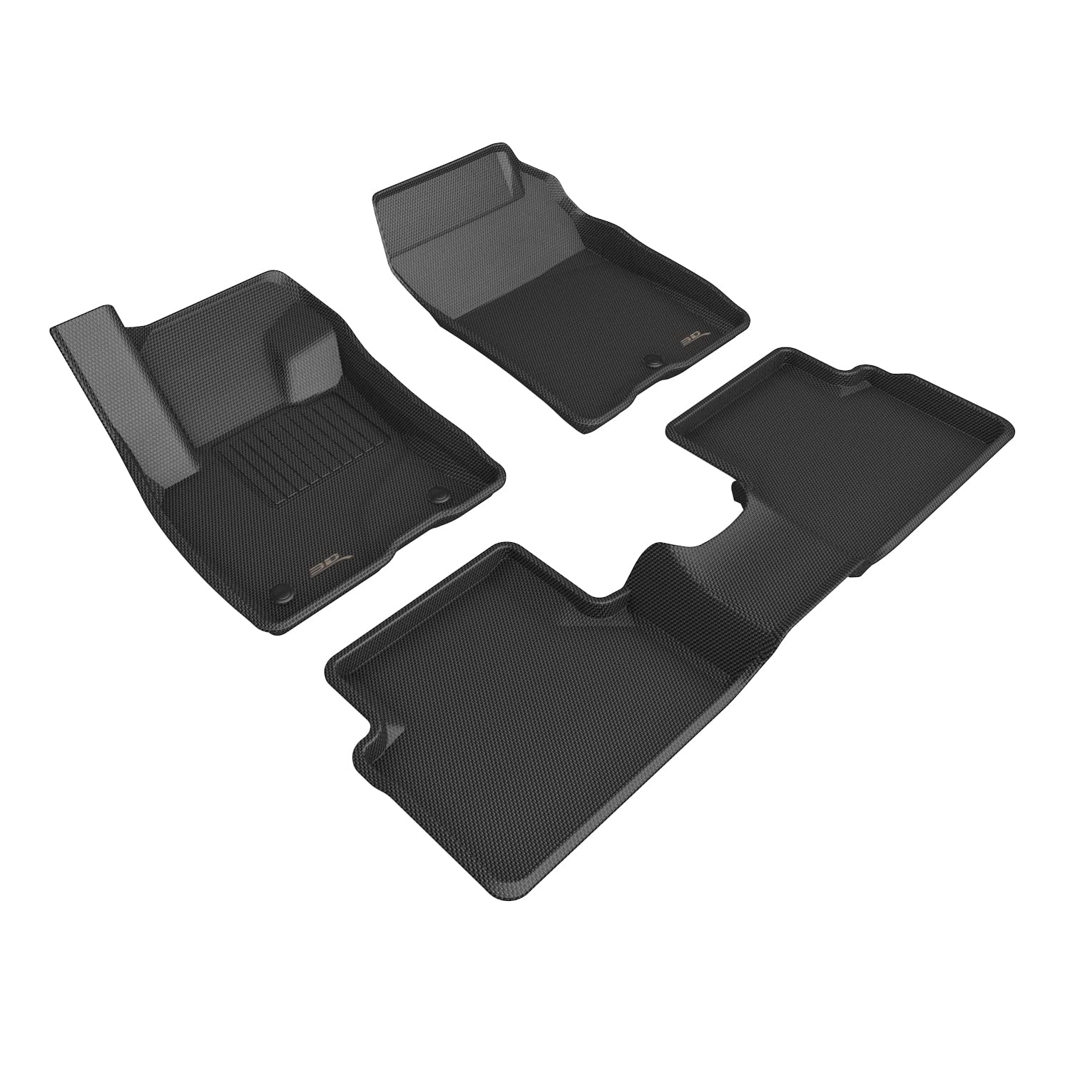 Kagu Floor Mat 3D MAXpider Custom Fit (Black) Compatible with Ford Maverick Gasoline 2022-2026 - Full Set