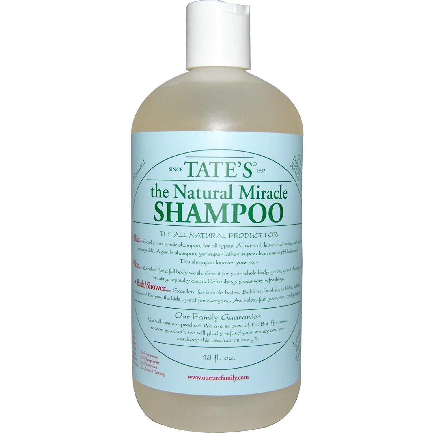 The Natural Miracle Shampoo Tate's, 18 fl. oz.