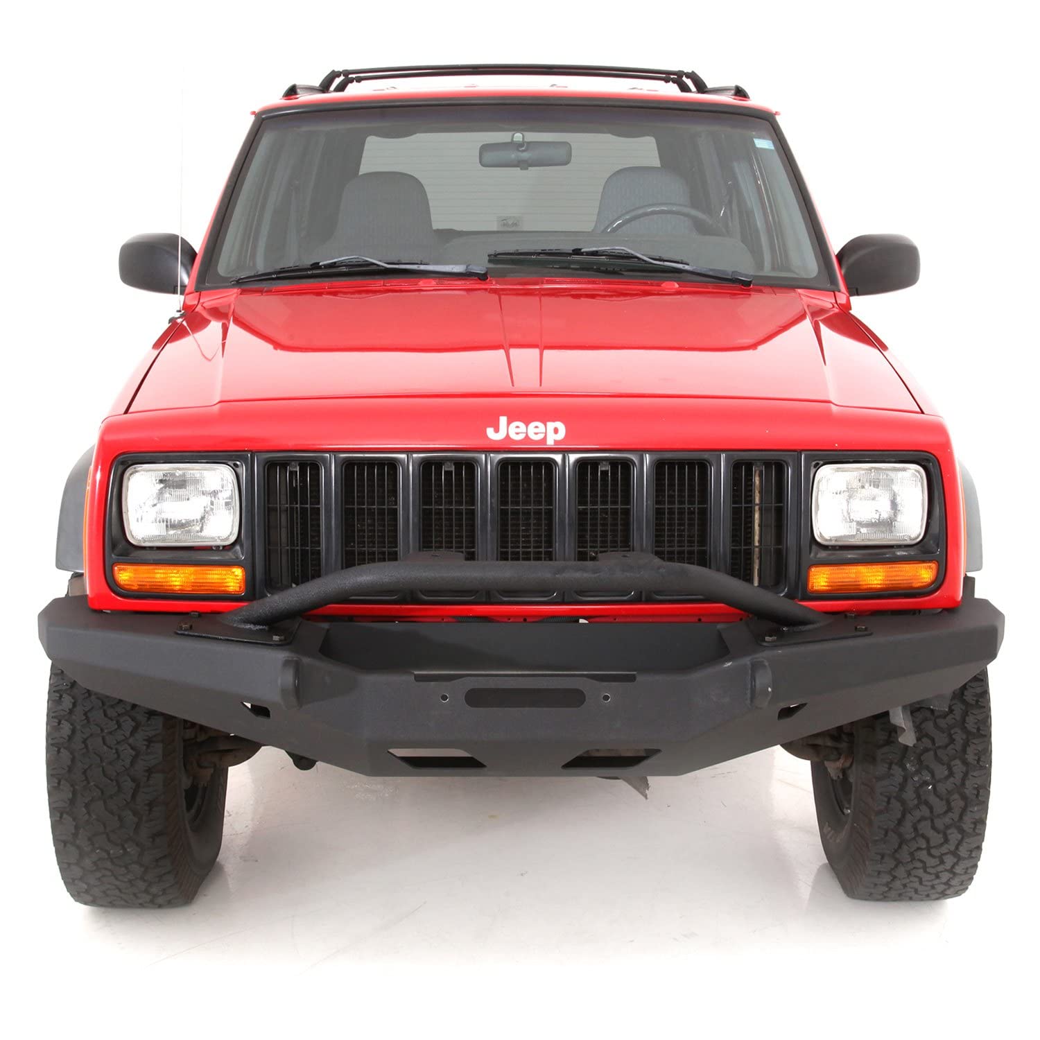 XRC Smittybilt 76811 Front Bull Bar Accessory for 1984-2001 Jeep Wrangler XJ Front Bumper