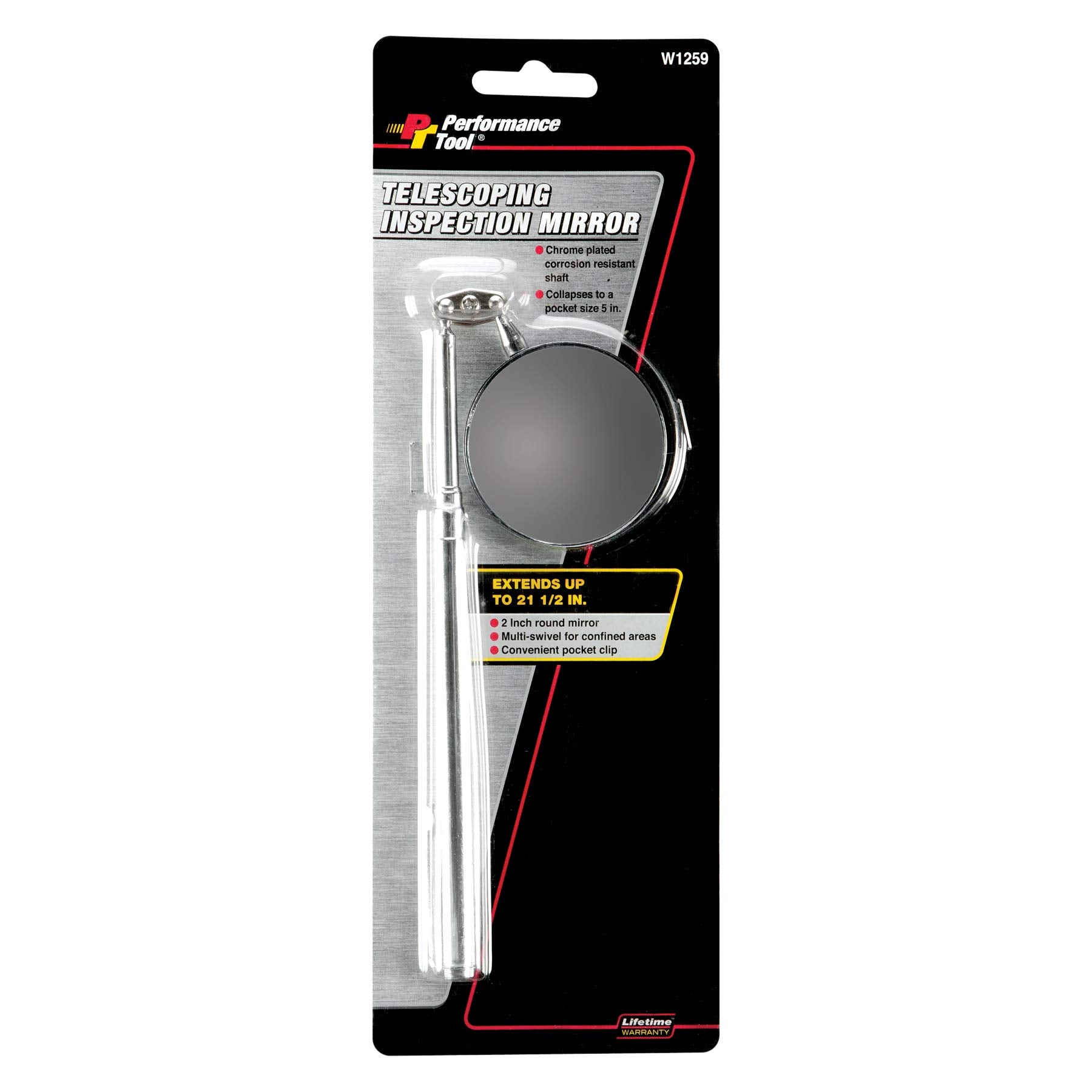 Telescoping Performance Tool W1259 Mirror (Large) - Inspect Hard-to-Reach Areas with Ease and Precision