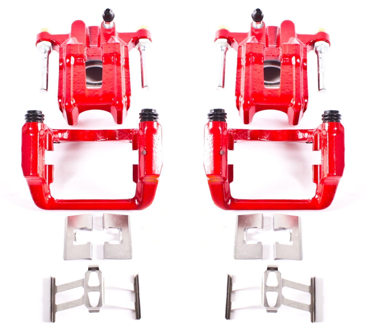 Power Stop S2588 Rear Pair of High-Temp Red Powder Coated Calipers for Acura CL 2001-2003, Acura TL 1999-2008, Honda Element 2003-2011 [Model Specific]
