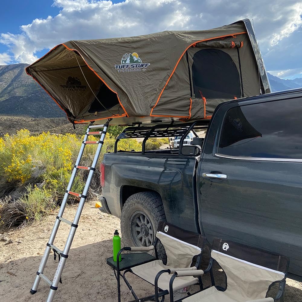 Tuff Stuff TS-RTT-CS2-BK Overland™ Alpha II Hard Top Side Open Tent; Black; 2 Person