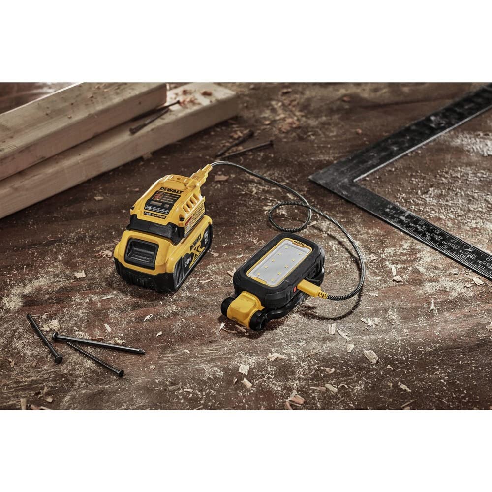 DEWALT LED Light, Compact and Powerful Work Light, Magnetic Handle, USB-C Rechargeable (DCL182)