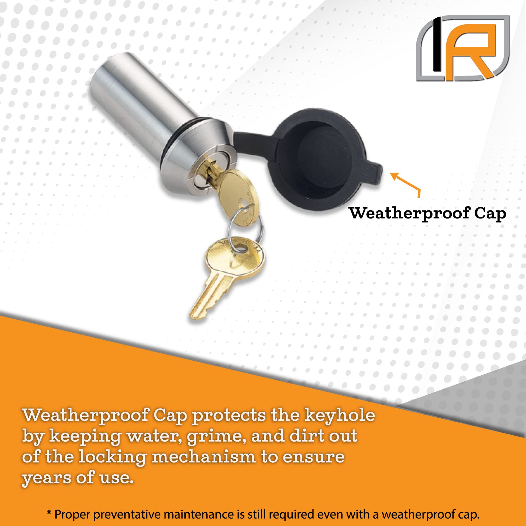 3 Pack Mixed 2.5, Keyed Alike, Shackle Locks for 3/4" Threaded D-Ring Shackle - Includes 2.5" Receiver Lock
