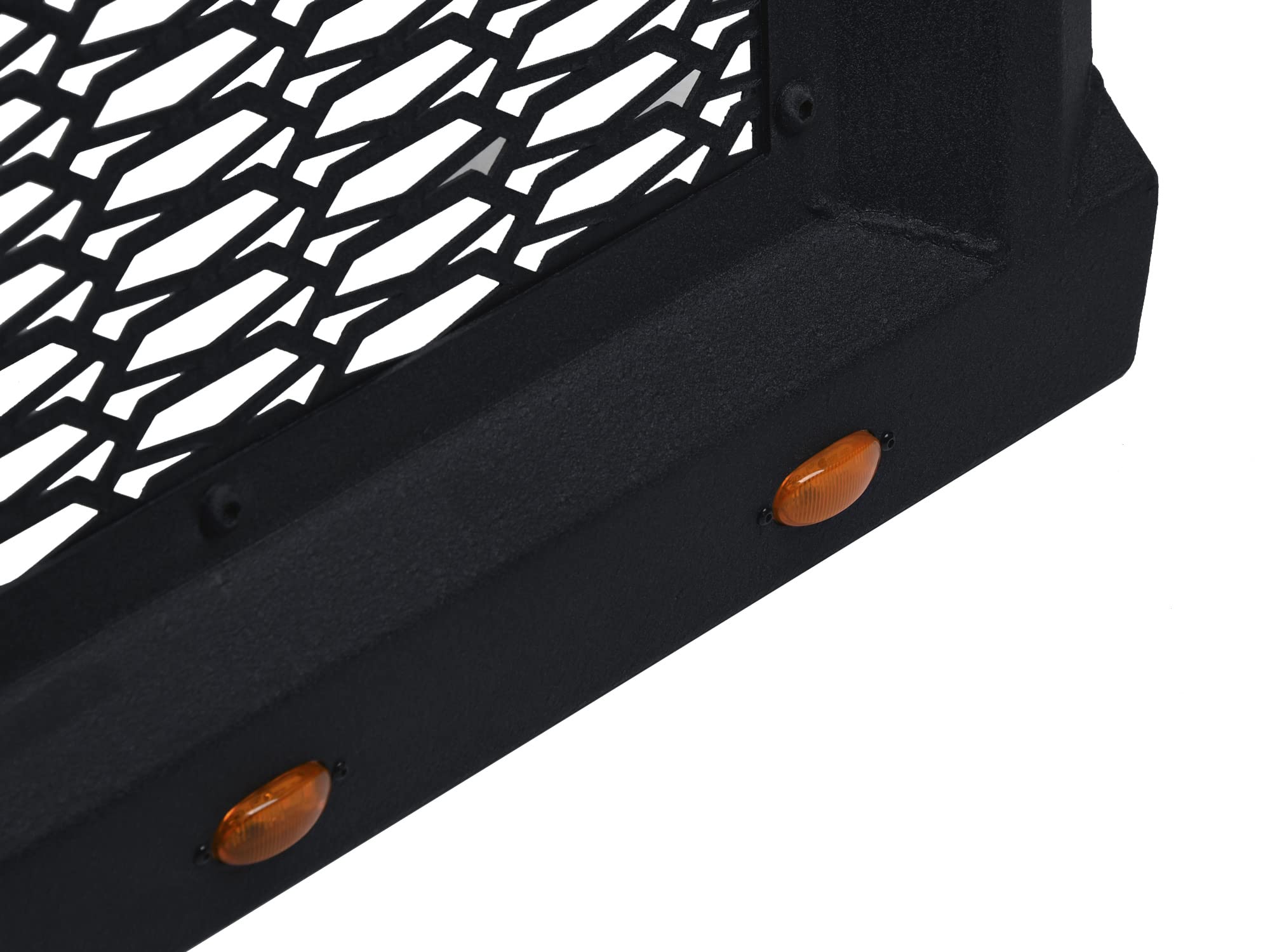 CR-Z Modular Adjustable Chase Rack Armordillo USA 8707777 with LED Lights & Amber Side Marker Lights - Textured Black Fits Mid Size Pickup Truck, Mid Size Pickup Trucks