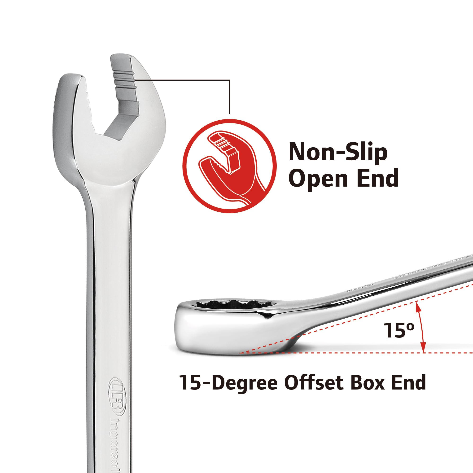 Ingersoll Rand 14 Pc. Tech Solutions Master Non-Slip Combination Wrench Set - SAE- 752008, Silver
