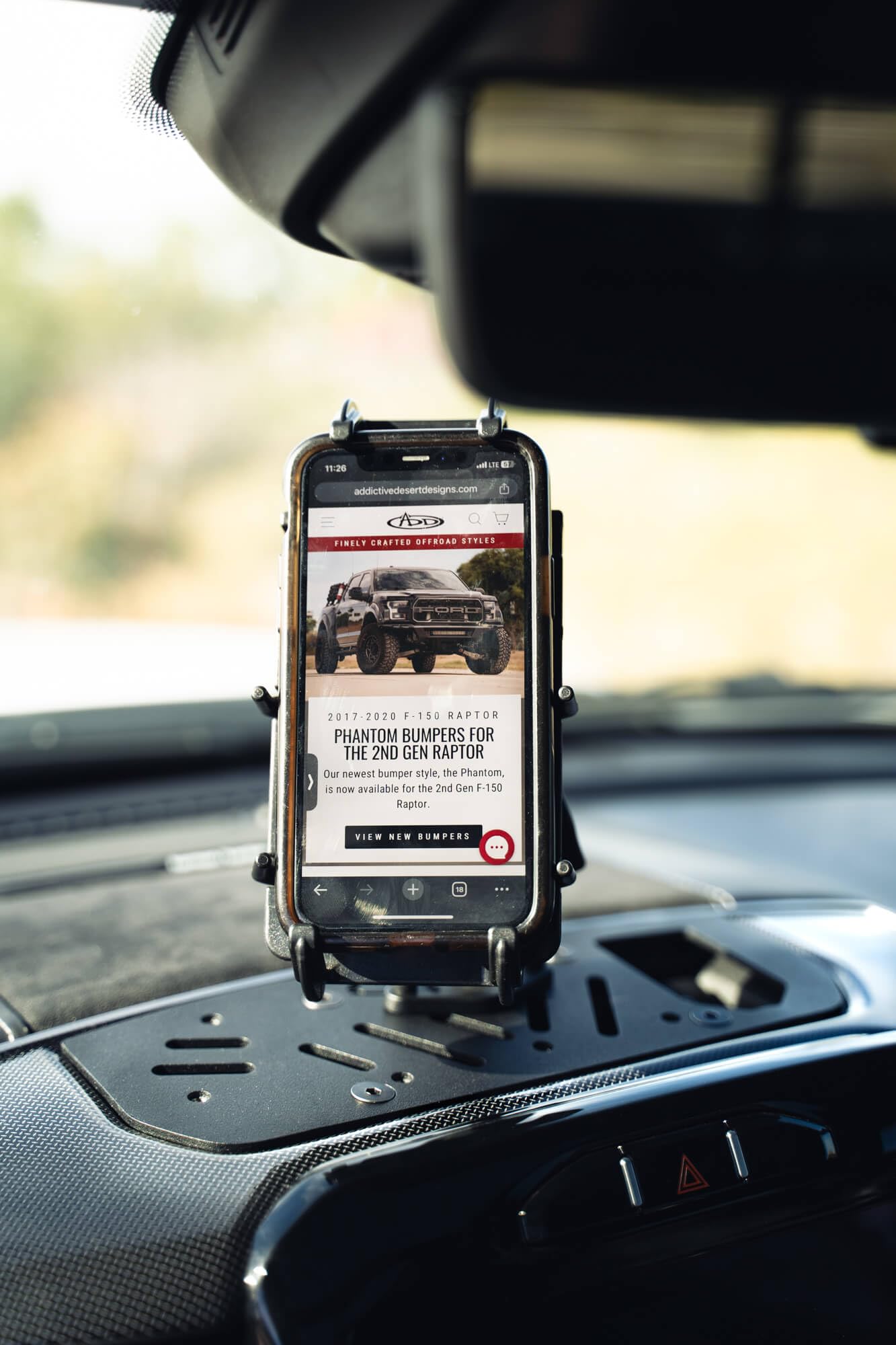 Digital Device Dash Mount Addictive Desert Designs for The 2019-2024 Ram 1500 & TRX | Compatible with RAM & Bulletpoint Device Mounts | Retains OEM 12V USB Charging Port | Made in The USA