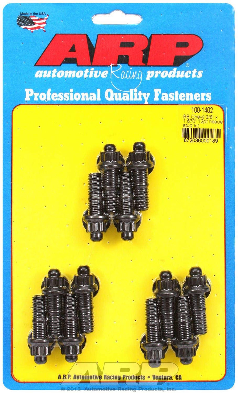 ARP 100-1402 12pt SB Chevy header stud kit 3/8 x 1.670in
