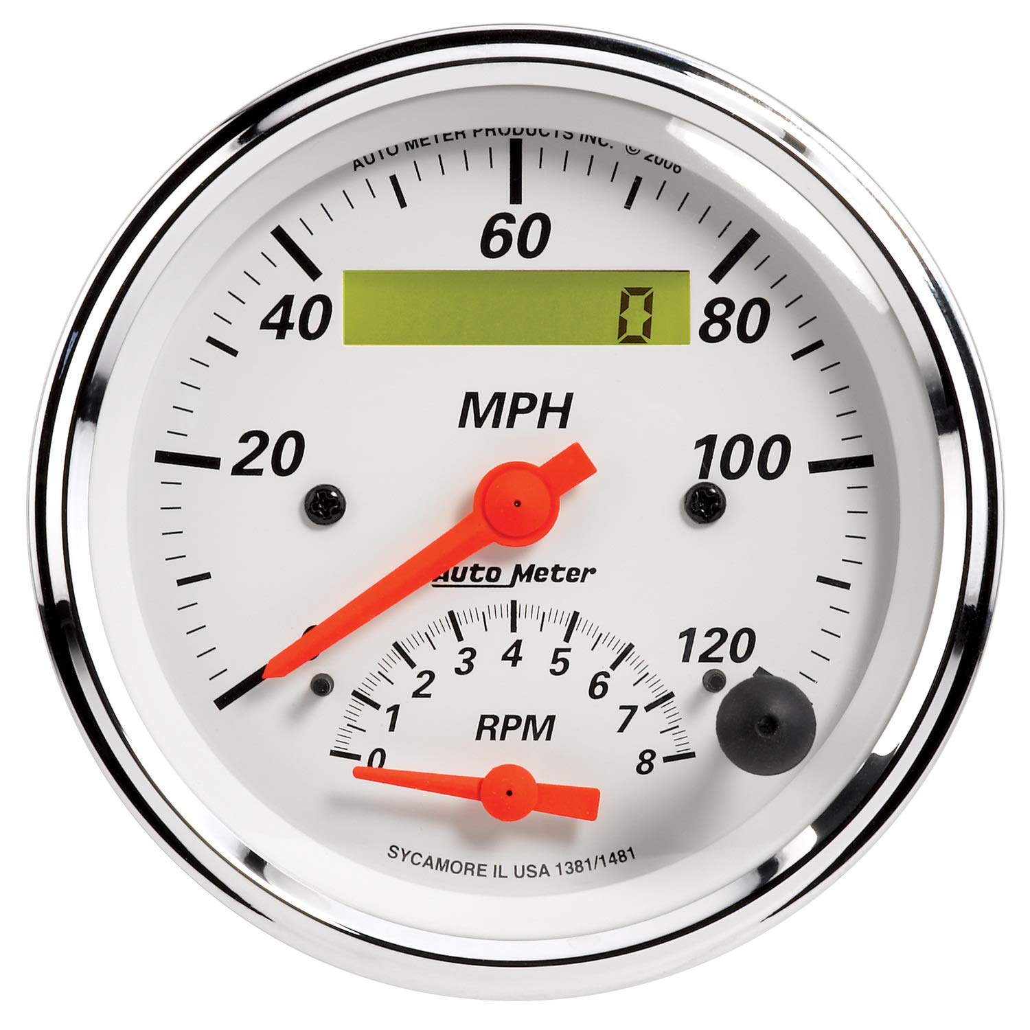 AUTO METER Arctic White Quad Gauge/Tach/Speedo Kit,3.375 in. 1309