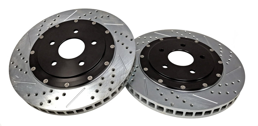 Baer Standard 2301052 Drilled/Slotted - ES+, Slot, Drill, Zinc EradiSpeed Two Piece Brake Rotor