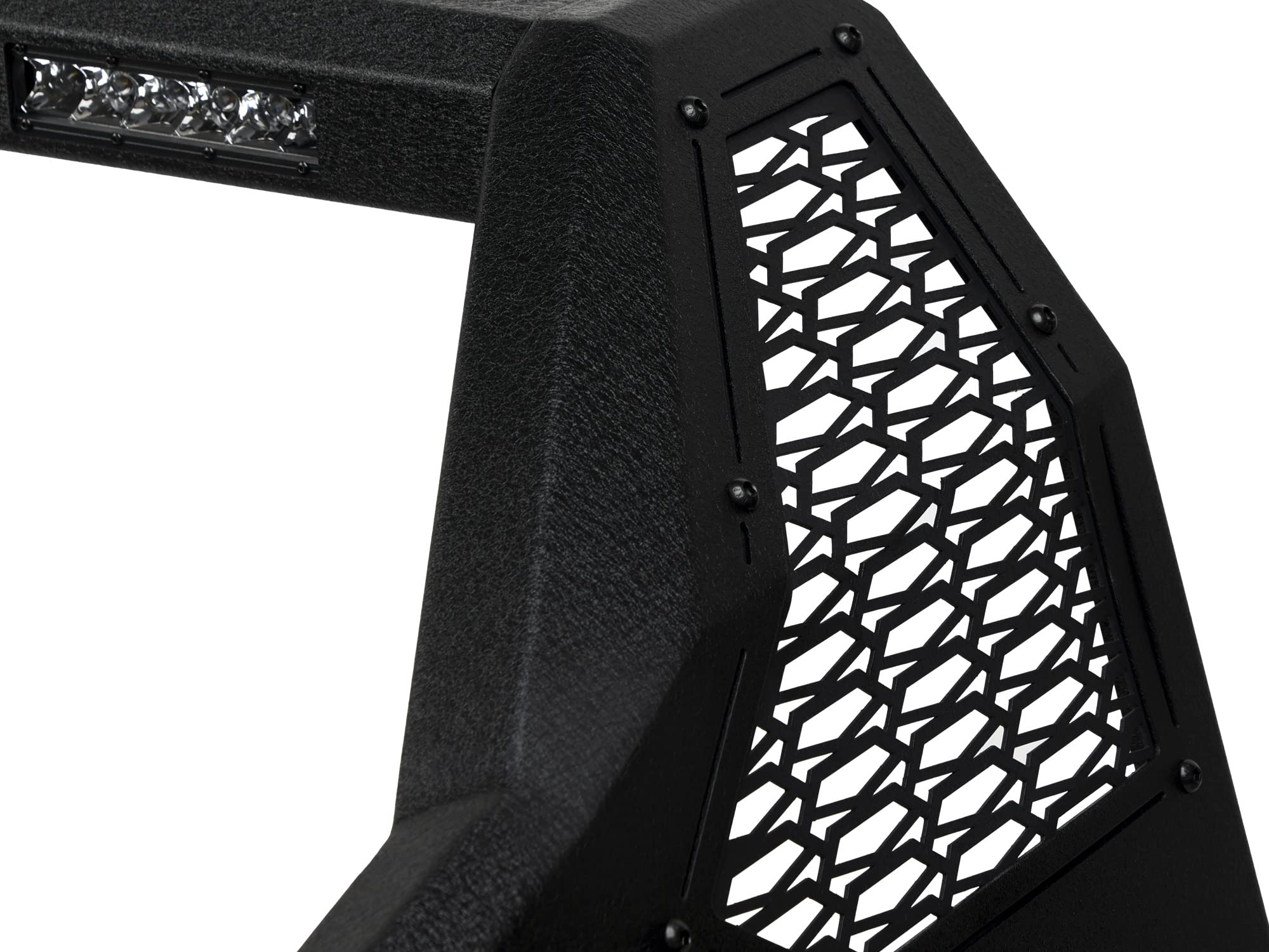 CR-S Modular Adjustable Chase Rack Armordillo USA 8708026 with LED Lights - Textured Black Fits 2009-2018 Dodge Ram 1500 2500 3500/2019-2022 Classic 1998-2022 Ford F250 F350 F450 F550, Full Size