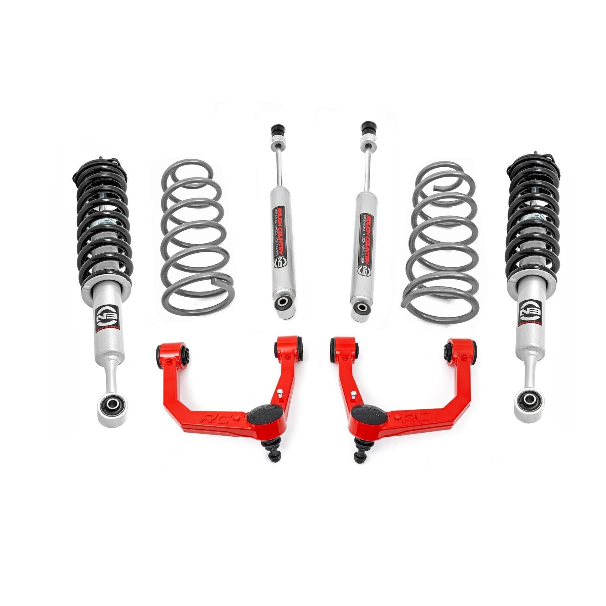 3" Rough Country Suspension Lift Kit for 2010-2024 Toyota 4Runner 4WD - 76632RED