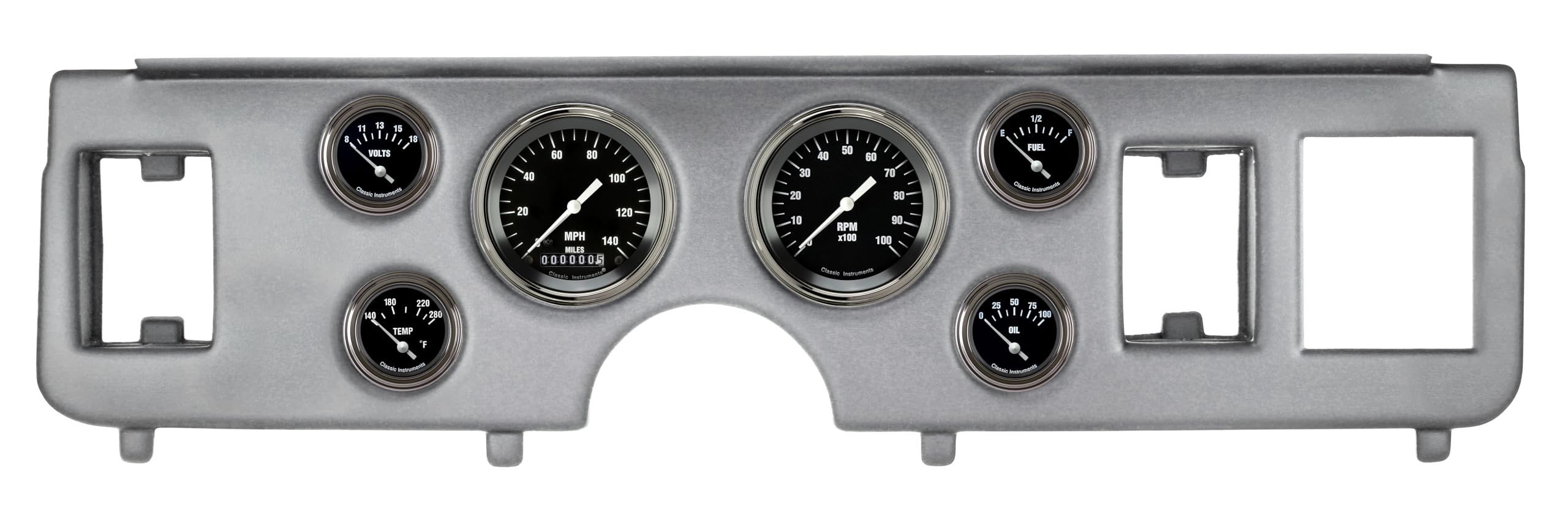 Hot Rod Classic Instruments CDMU79HR01BA Direct Fit 6 Gauge Set Compatible with 1979-1986 Mustang