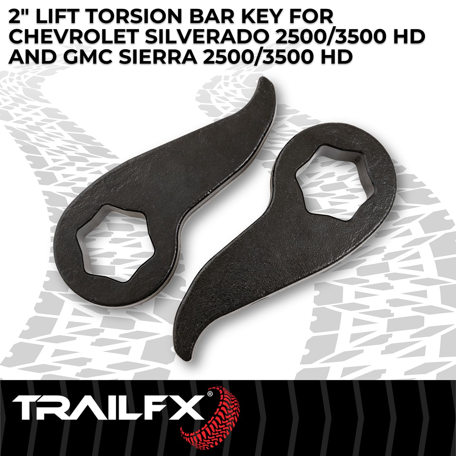 Trail FX Suspension Leveling Kit G22LL4, 2 Inch Lift, Lower Strut Spacer, Aluminum, With Strut Spacers And Installation Hardware, Fits 2011-2019 Chevrolet/GMC Silverado/Sierra 2500 HD/ 3500 HD
