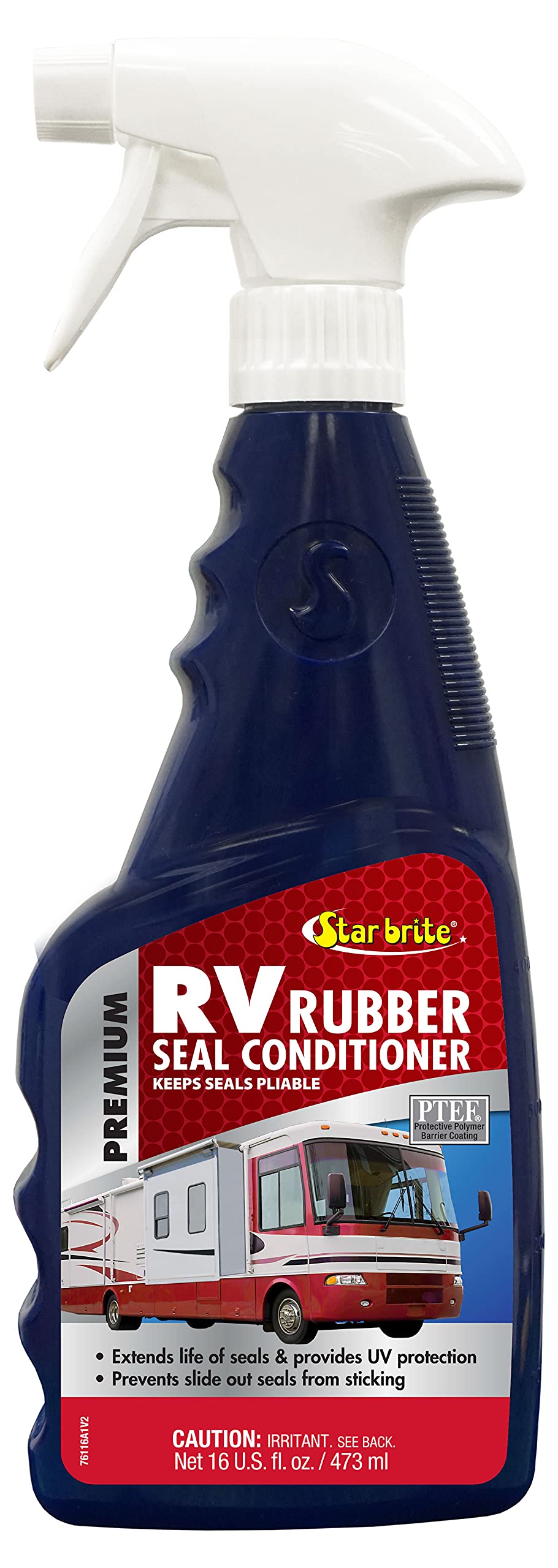 Premium STAR BRITE RV Rubber Seal Conditioner - Protects & Extends the Life of Rubber Seals - UV & Weather Resistant - 16 OZ (076116)