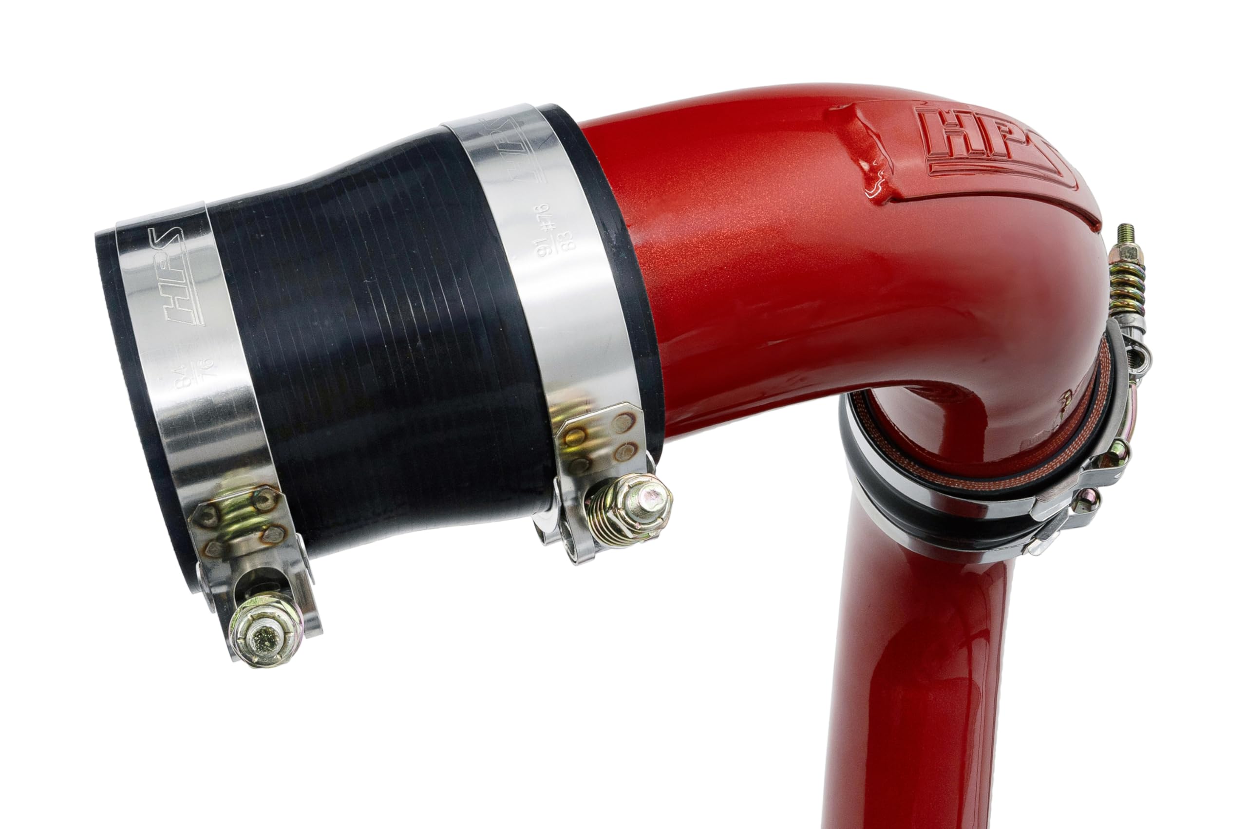 Red HPS Intercooler Charge Pipe Kit Compatible for 2017-2019 Chevrolet Silverado 2500 HD 3500 HD GMC Sierra 2500 HD 3500 HD 6.6L, 17-146R