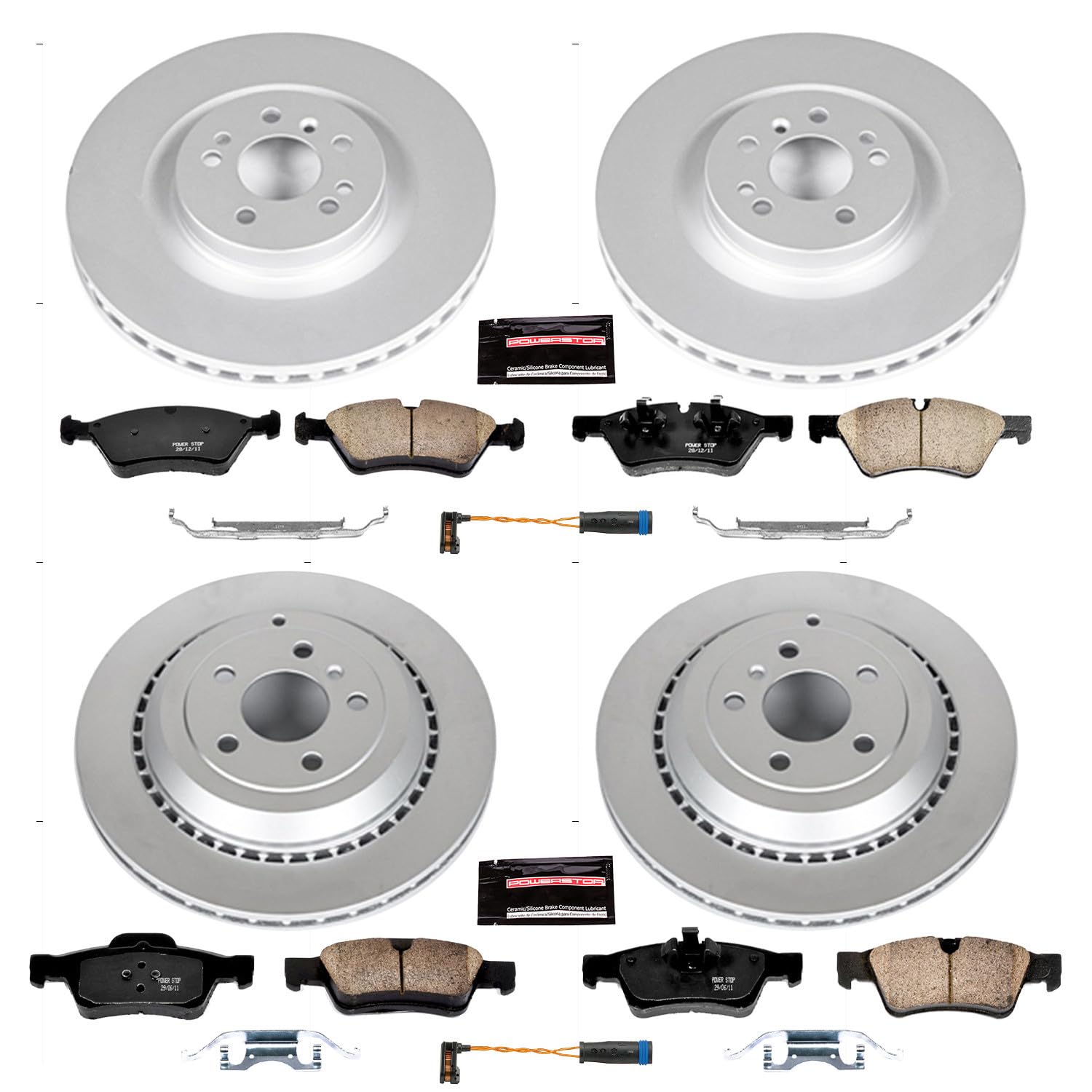 Power Stop Z23 Evolution Sport Geomet Coated Brake Kit Front & Rear For GL320, GL350, GL450, GL550, ML550, R320, R350, R500 [Model Specific]
