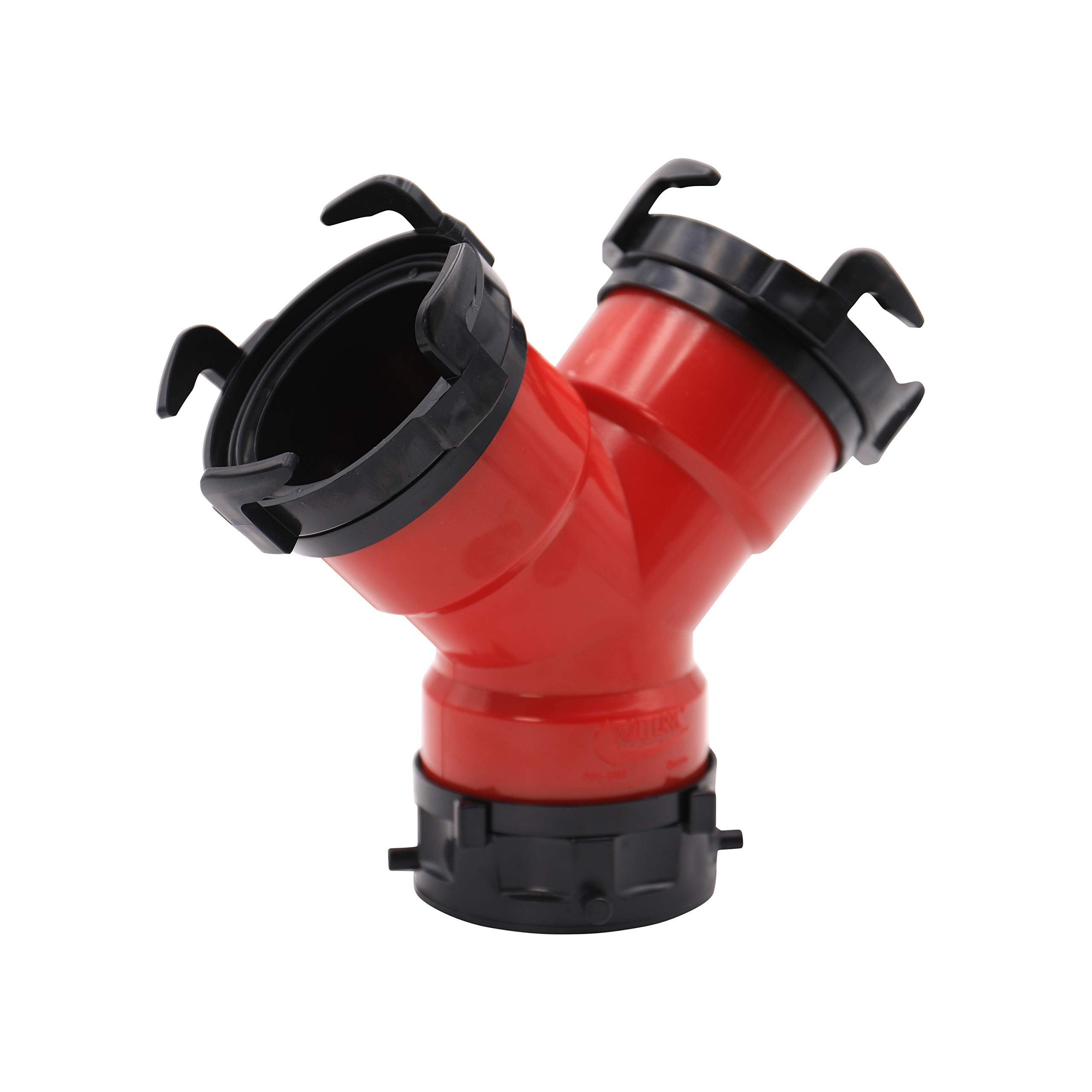 3" Valterra F02-2030 Rotating RV Wye with Bayonet Fittings, Red