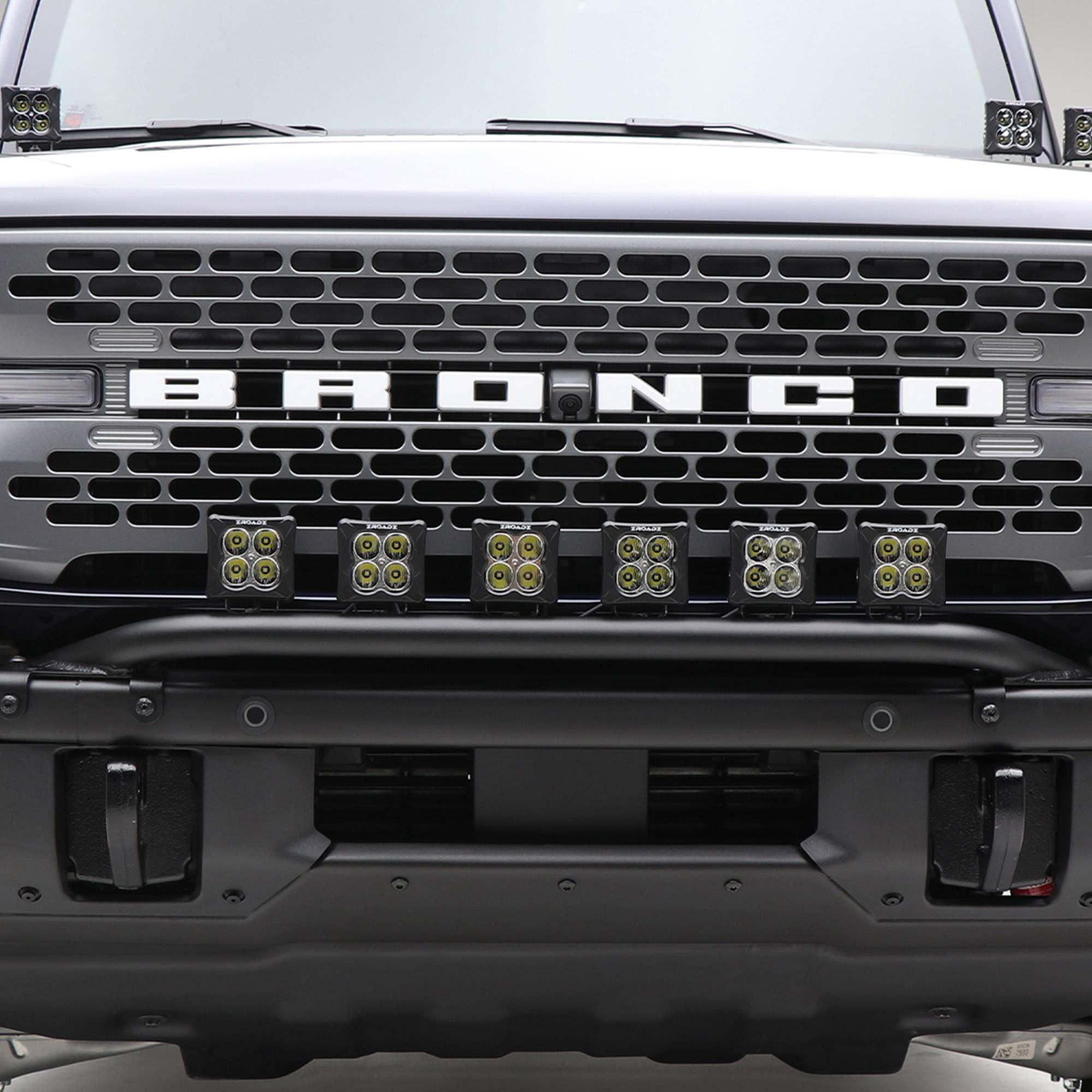 Ford Bronco ZROADZ Front Bumper Top LED KIT for a 2021-2022 Ford Bronco, Includes (6) 3 inch LED Light Pods - Part # Z325431-KIT