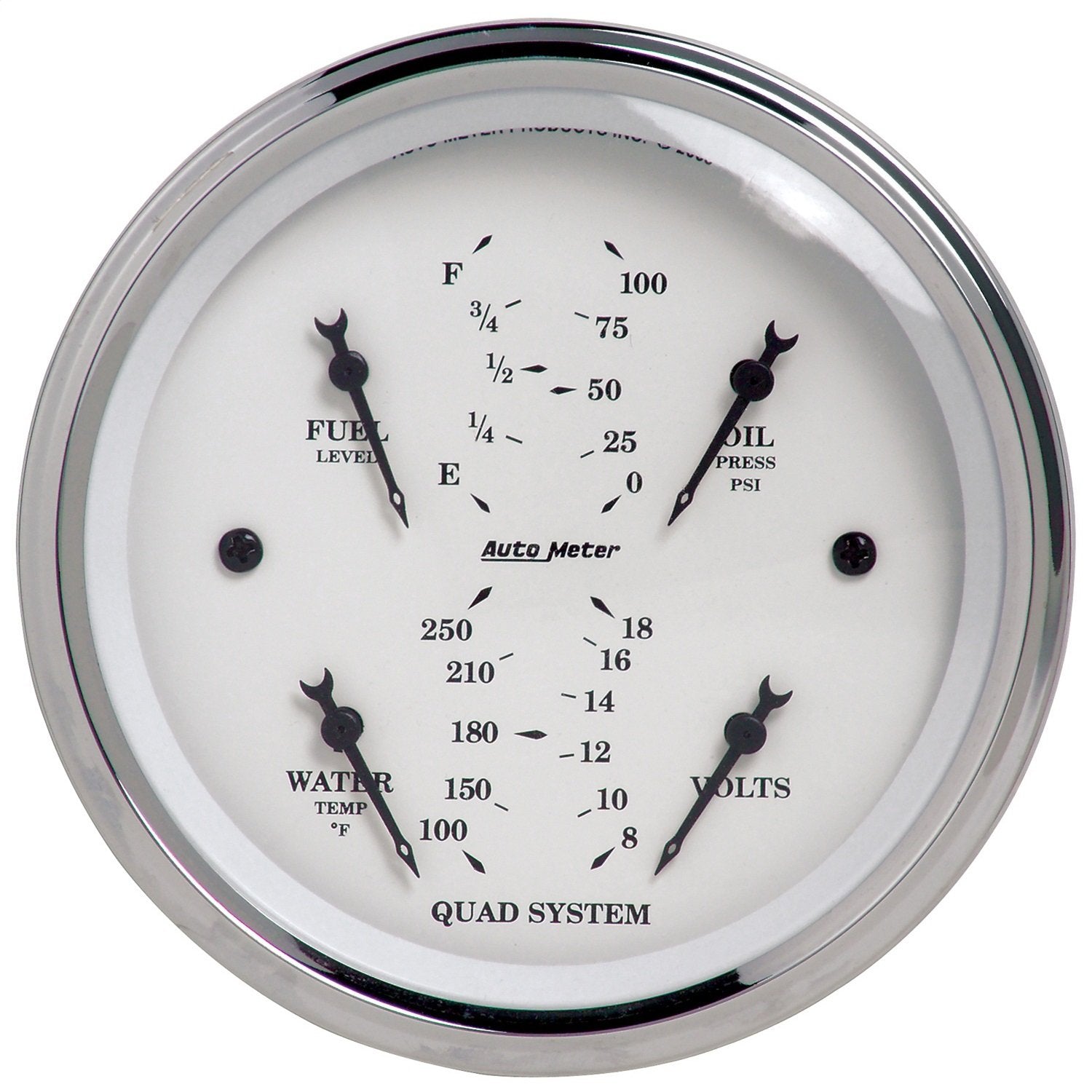Auto Meter Old TYME White 1612 Quad Gauge