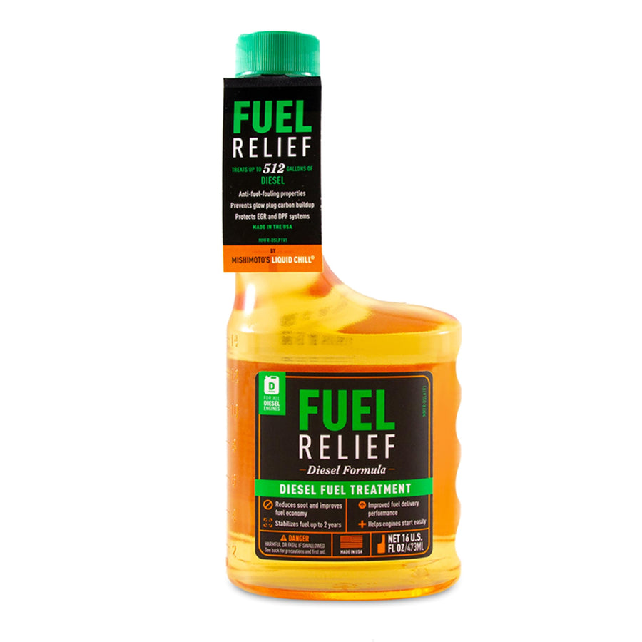 MMFR-DSL Mishimoto Fuel Relief Diesel Fuel Treatment and Stabilizer (Treats Up to 512 gallons)