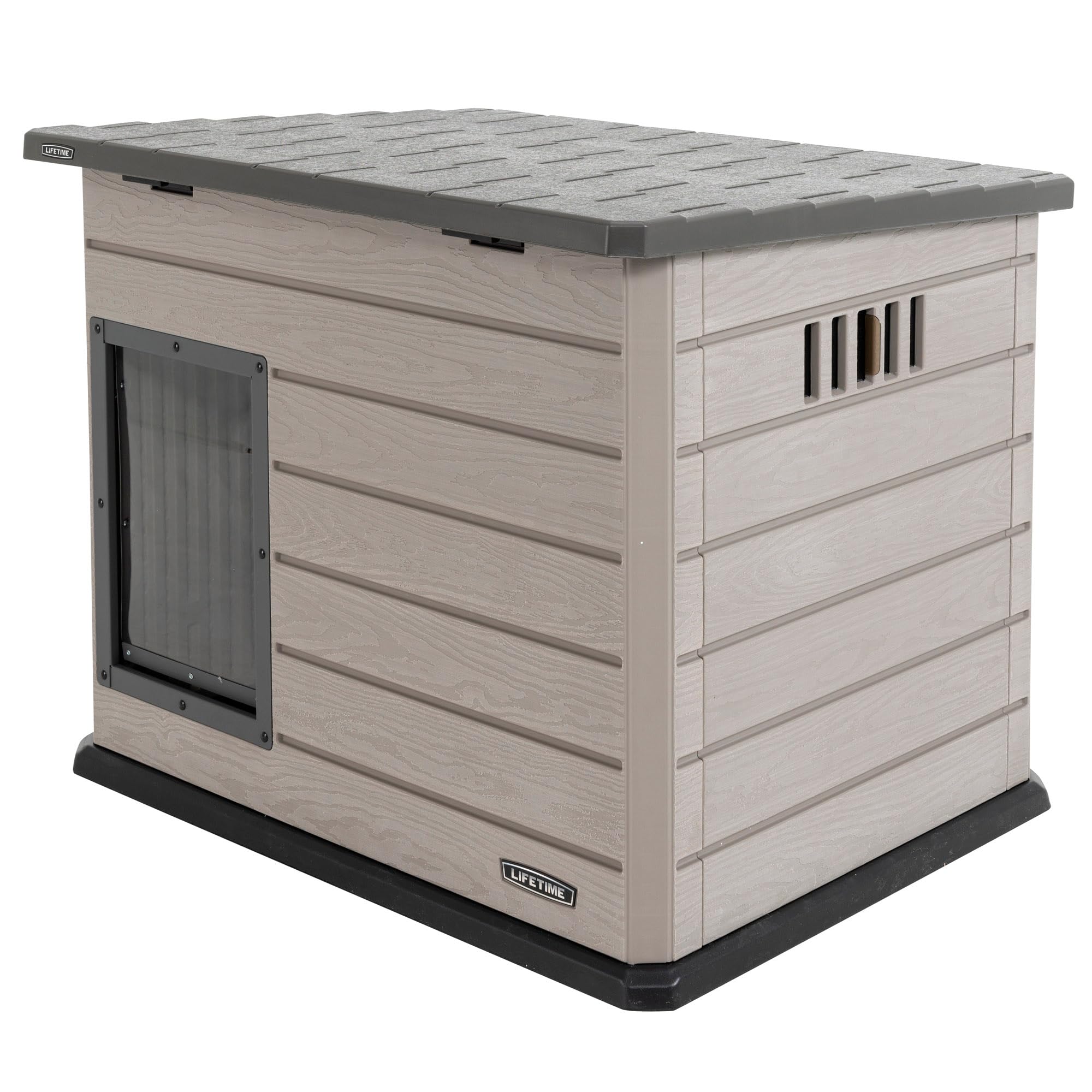 Deluxe Lifetime Dog House, Weather Protected with Adjustable Vents, Ideal Shelter for Medium to Large Dogs