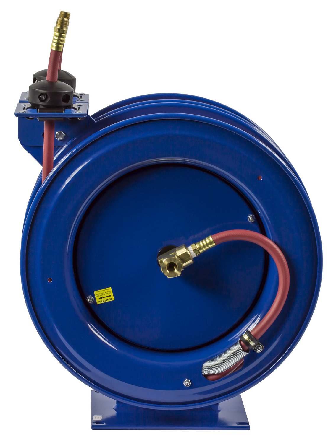 Coxreels Dual Purpose C-LP-350-350 Two Hose/Cord Reel - ⅜” Hose ID - 50' Length PVC Hose and 50' SJO Cord Included - Compact For Air Compressor, Garden and Pressure Washer Hoses Made in USA