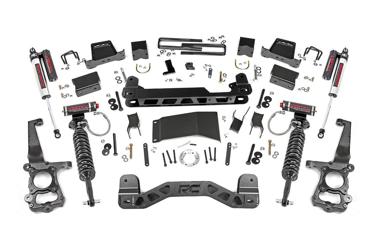 Rough Country 6" Lift Kit with Vertex Shocks & Vertex Coilovers for Ford F-150 4WD (2015-2020) - Suspension Upgrade