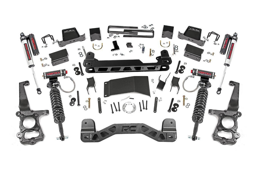 Rough Country 6" Lift Kit with Vertex Shocks & Vertex Coilovers for Ford F-150 4WD (2015-2020) - Suspension Upgrade
